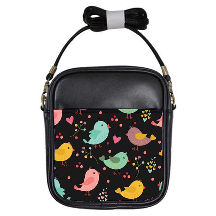 Birds Cute Pattern Background Girls Sling Bag