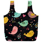 Birds Cute Pattern Background Full Print Recycle Bag (XXXL) Front