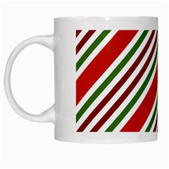 Christmas Color Stripes White Mugs