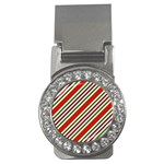 Christmas Color Stripes Money Clips (CZ)  Front