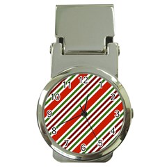 Christmas Color Stripes Money Clip Watches