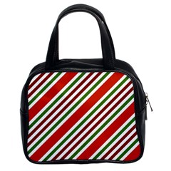 Christmas Color Stripes Classic Handbag (Two Sides)