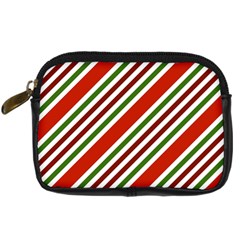 Christmas Color Stripes Digital Camera Leather Case