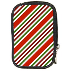 Christmas Color Stripes Compact Camera Leather Case