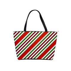 Christmas Color Stripes Classic Shoulder Handbag by Vaneshart