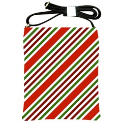 Christmas Color Stripes Shoulder Sling Bag