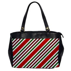 Christmas Color Stripes Oversize Office Handbag by Vaneshart