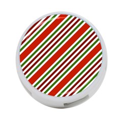 Christmas Color Stripes 4-port Usb Hub (one Side) by Vaneshart