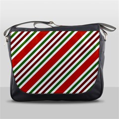 Christmas Color Stripes Messenger Bag