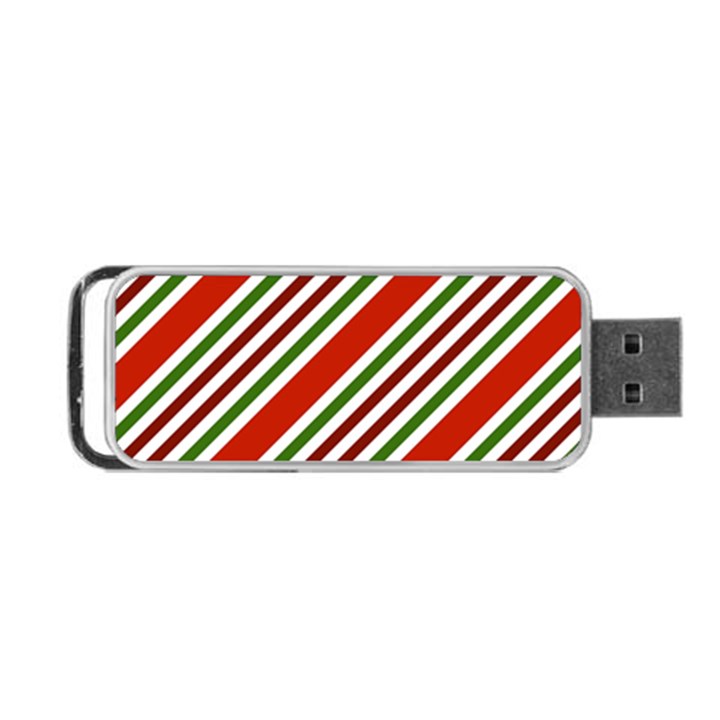 Christmas Color Stripes Portable USB Flash (One Side)