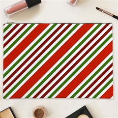 Christmas Color Stripes Cosmetic Bag (xxl) by Vaneshart