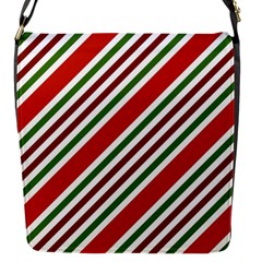 Christmas Color Stripes Flap Closure Messenger Bag (S)