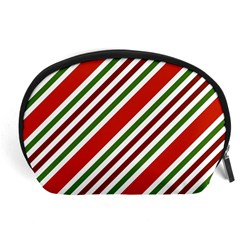 Christmas Color Stripes Accessory Pouch (Large)