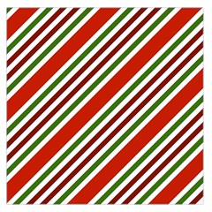 Christmas Color Stripes Large Satin Scarf (Square)