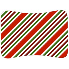 Christmas Color Stripes Velour Seat Head Rest Cushion by Vaneshart