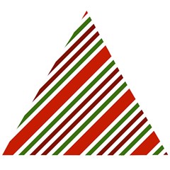 Christmas Color Stripes Wooden Puzzle Triangle by Vaneshart