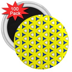 Pattern Yellow Pattern Texture Seamless Modern Colorful Repeat 3  Magnets (100 Pack) by Vaneshart