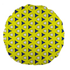 Pattern Yellow Pattern Texture Seamless Modern Colorful Repeat Large 18  Premium Flano Round Cushions by Vaneshart