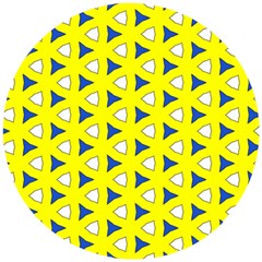 Pattern Yellow Pattern Texture Seamless Modern Colorful Repeat Wooden Puzzle Round by Vaneshart