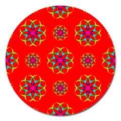 Geometric Design Decor Decorative Repeating Pattern Seamless Magnet 5  (round) by Vaneshart