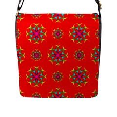 Geometric Design Decor Decorative Repeating Pattern Seamless Flap Closure Messenger Bag (l) by Vaneshart