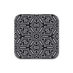 Grid Pattern Backdrop Seamless Design Geometric Patterns Line Rubber Coaster (Square)  Front