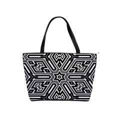 Grid Pattern Backdrop Seamless Design Geometric Patterns Line Classic Shoulder Handbag by Vaneshart