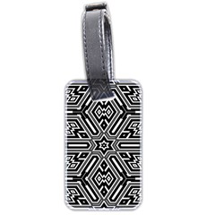 Grid Pattern Backdrop Seamless Design Geometric Patterns Line Luggage Tag (two Sides) by Vaneshart