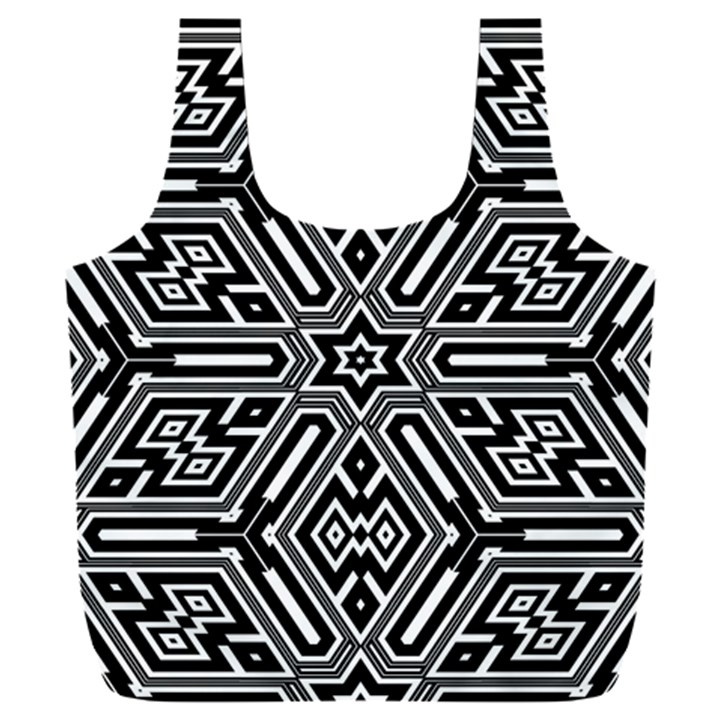 Grid Pattern Backdrop Seamless Design Geometric Patterns Line Full Print Recycle Bag (XXL)