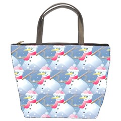 Christmas Snowman Bucket Bag by Vaneshart