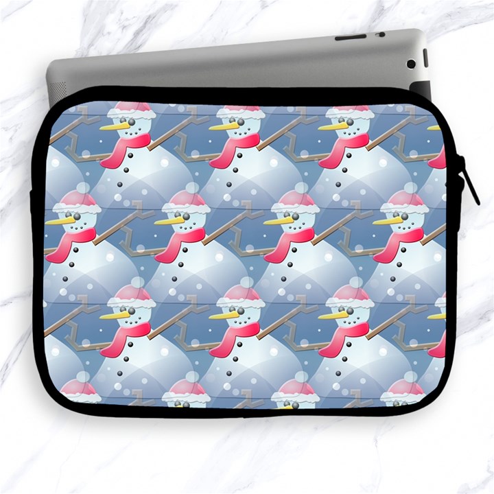 Christmas Snowman Apple iPad 2/3/4 Zipper Cases