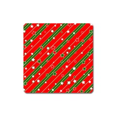 Christmas Paper Star Texture Square Magnet by Vaneshart