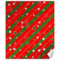 Christmas Paper Star Texture Canvas 8  X 10  by Vaneshart