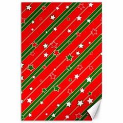 Christmas Paper Star Texture Canvas 12  X 18  by Vaneshart