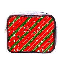 Christmas Paper Star Texture Mini Toiletries Bag (one Side) by Vaneshart