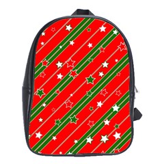 Christmas Paper Star Texture School Bag (xl) by Vaneshart