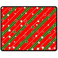 Christmas Paper Star Texture Double Sided Fleece Blanket (medium)  by Vaneshart