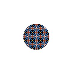 Pattern Weave Background Blue Red Black 1  Mini Buttons