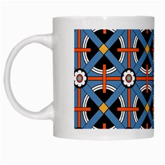 Pattern Weave Background Blue Red Black White Mugs