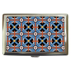 Pattern Weave Background Blue Red Black Cigarette Money Case