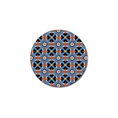 Pattern Weave Background Blue Red Black Golf Ball Marker