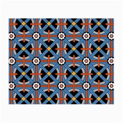 Pattern Weave Background Blue Red Black Small Glasses Cloth