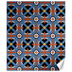 Pattern Weave Background Blue Red Black Canvas 8  x 10 