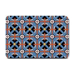 Pattern Weave Background Blue Red Black Small Doormat 