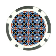 Pattern Weave Background Blue Red Black Poker Chip Card Guard