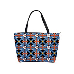 Pattern Weave Background Blue Red Black Classic Shoulder Handbag