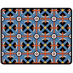 Pattern Weave Background Blue Red Black Fleece Blanket (Medium) 