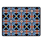 Pattern Weave Background Blue Red Black Fleece Blanket (Small) 50 x40  Blanket Front