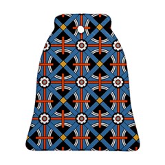 Pattern Weave Background Blue Red Black Ornament (Bell)