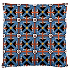 Pattern Weave Background Blue Red Black Large Flano Cushion Case (Two Sides)